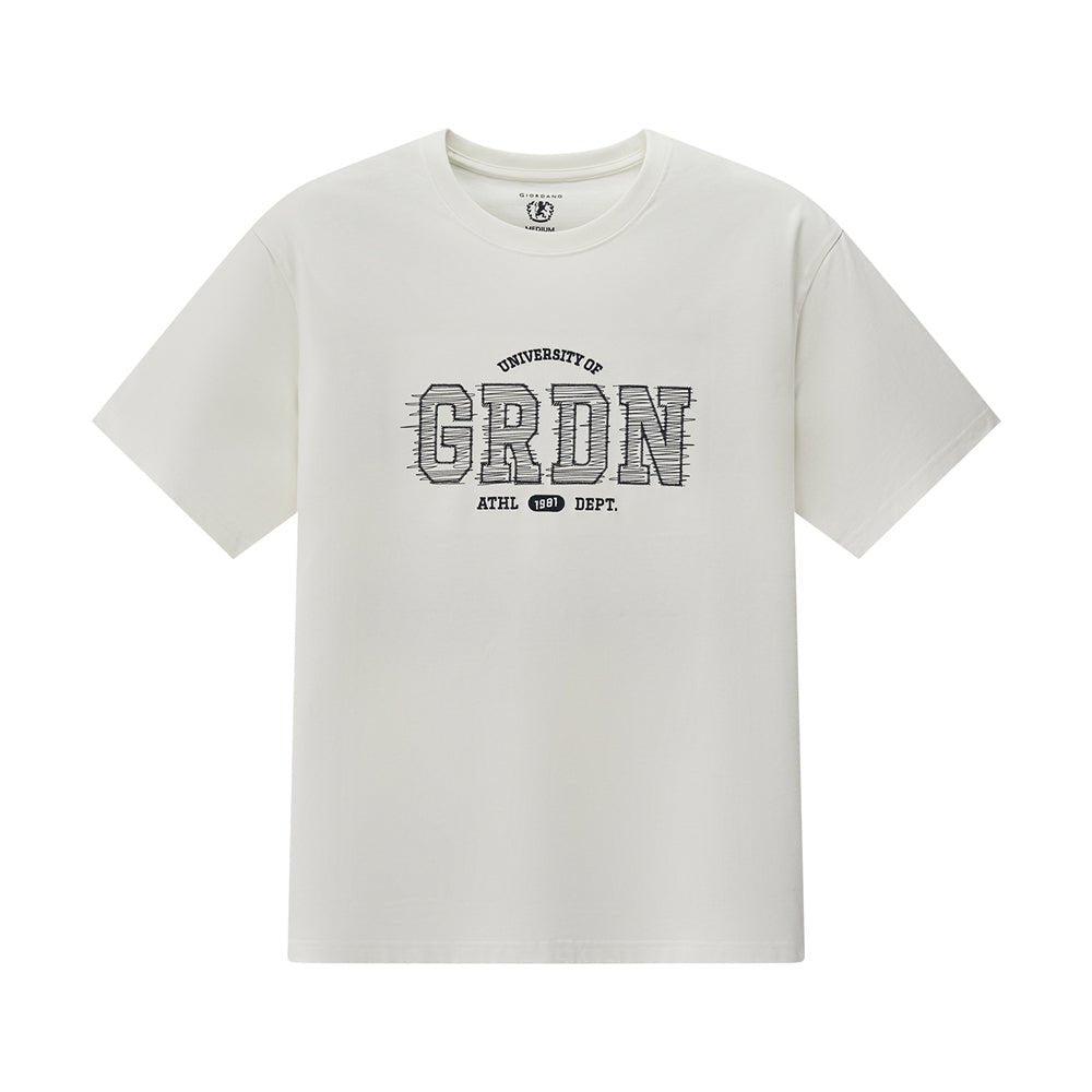 Men’S Relaxed Fit Cotton Jersey Crew Neck Print Tee - Giordano