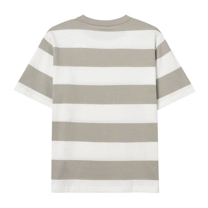 Men's Relaxed Fit Cotton Jersey Crew Neck Stripe Tee - Giordano