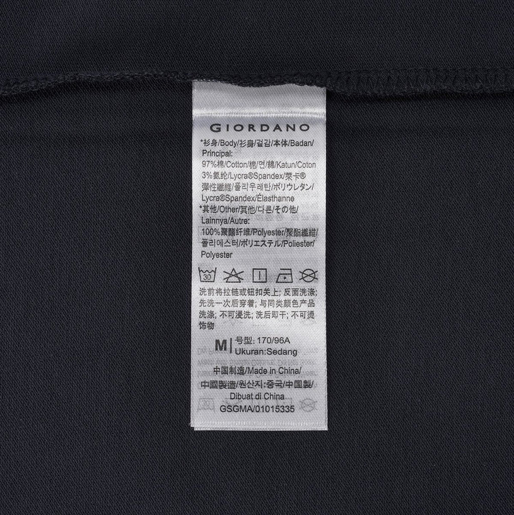 Men’S Relaxed Fit Cotton - Lycra Piqué Polo With Woven Collar S - Shop Giordano
