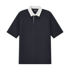 Men’S Relaxed Fit Cotton - Lycra Piqué Polo With Woven Collar S - Shop Giordano