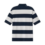 Giordano Men's Relaxed Fit Cotton Piqué Polo With Auto Stripe - Premium Polo
