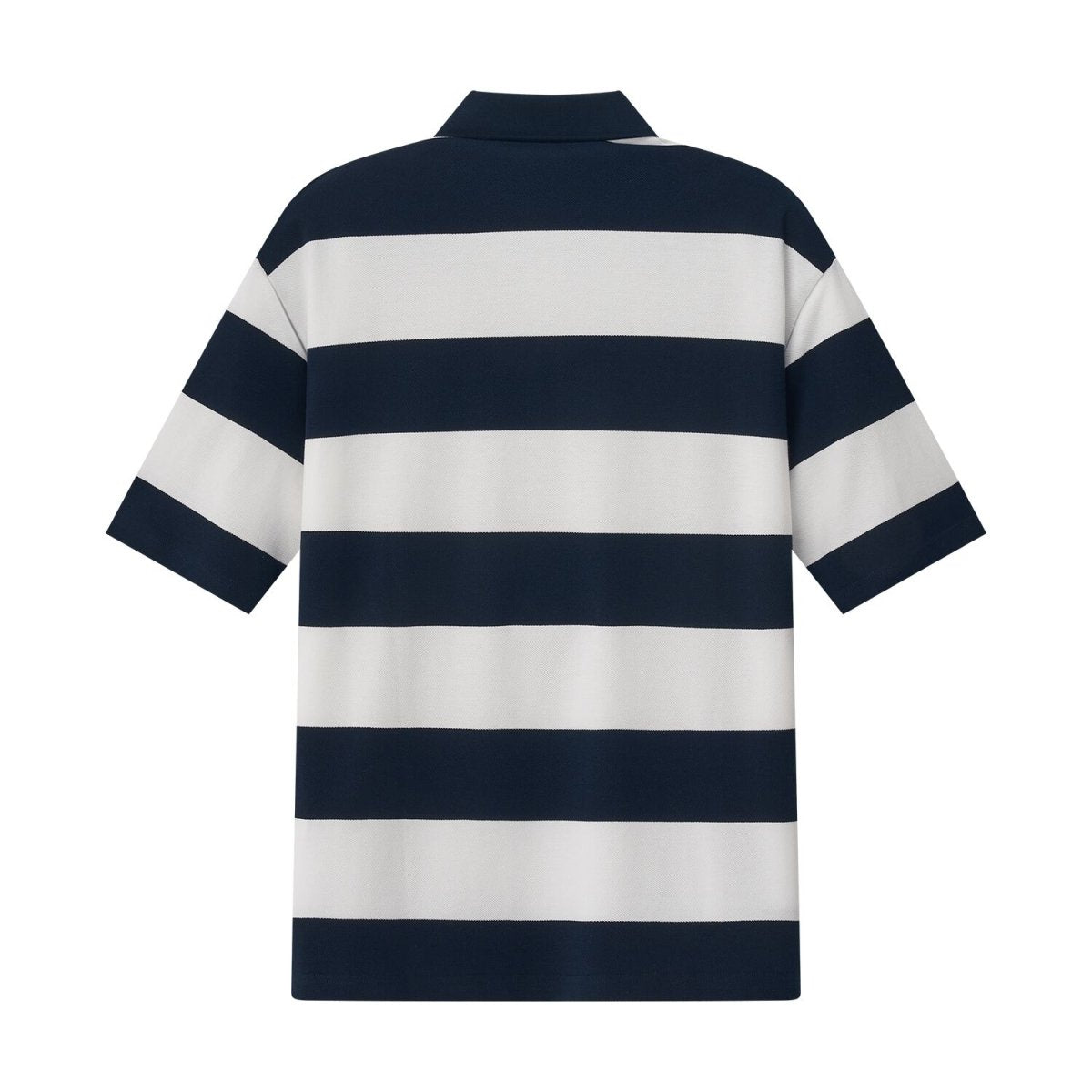 Men's Relaxed Fit Cotton Piqué Polo With Auto Stripe - Giordano