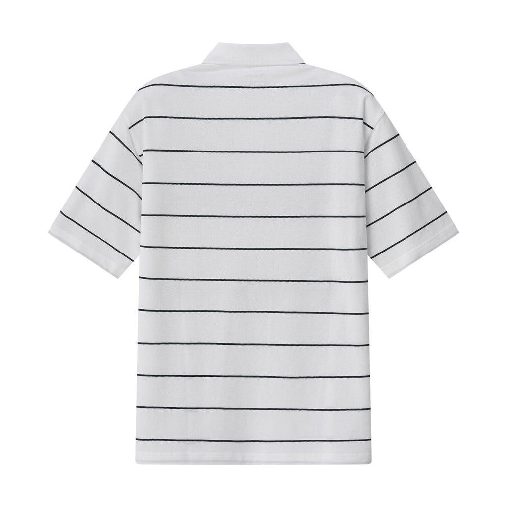Men's Relaxed Fit Cotton Piqué Polo With Auto Stripe S - Shop Giordano
