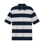 Giordano Men's Relaxed Fit Cotton Piqué Polo With Auto Stripe - Premium Polo