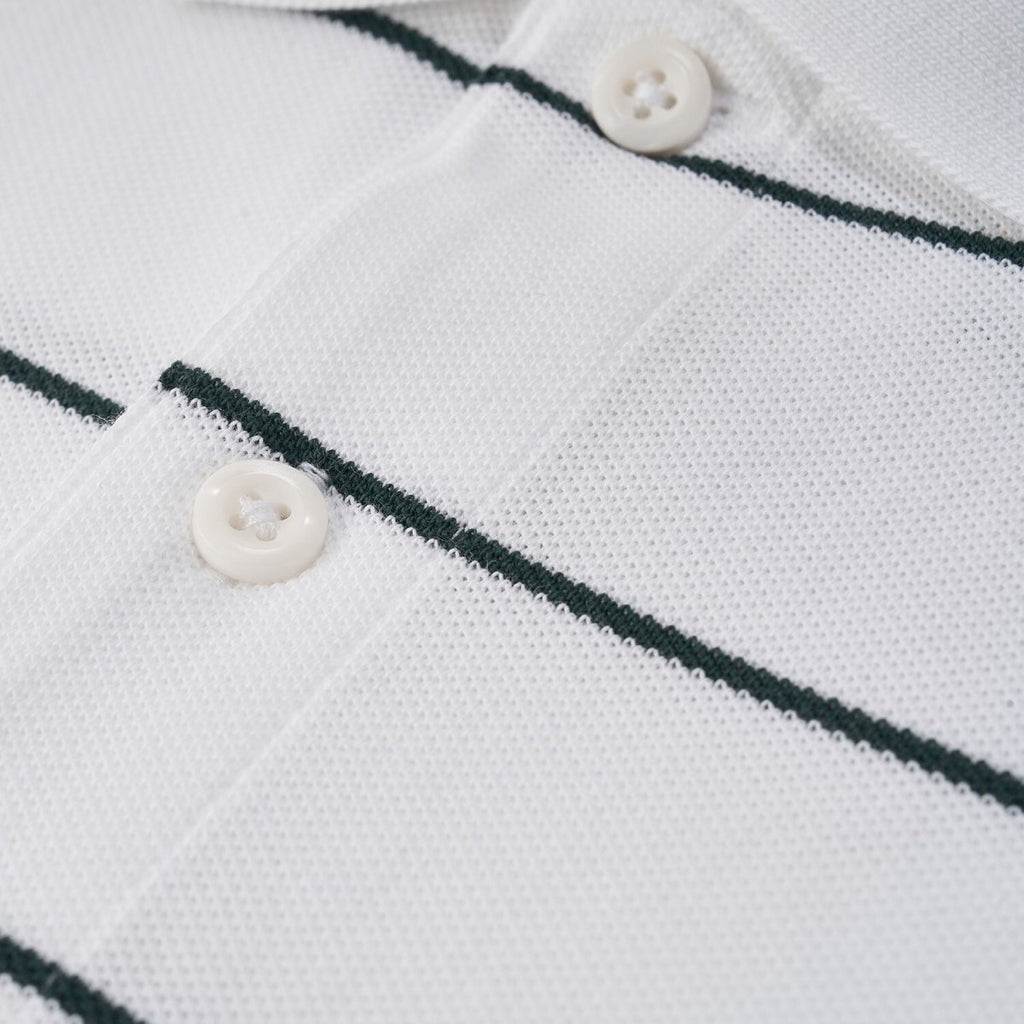 Men's Relaxed Fit Cotton Piqué Polo With Auto Stripe S - Shop Giordano