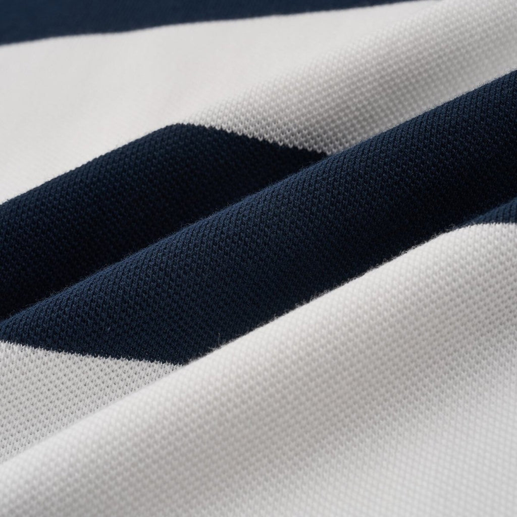 Giordano Men's Relaxed Fit Cotton Piqué Polo With Auto Stripe - Premium Polo
