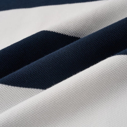 Men's Relaxed Fit Cotton Piqué Polo With Auto Stripe - Giordano