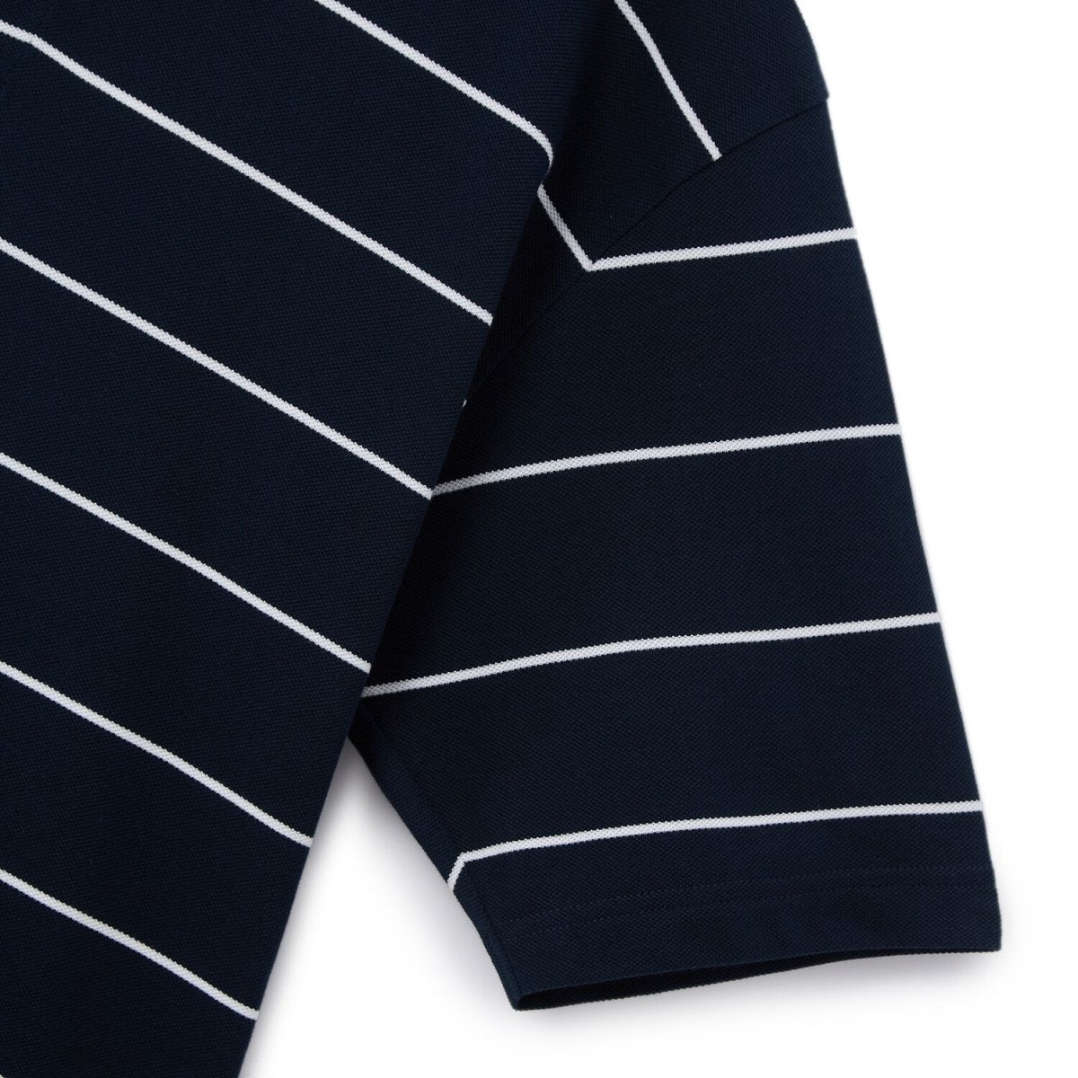 Men's Relaxed Fit Cotton Piqué Polo With Auto Stripe - Giordano
