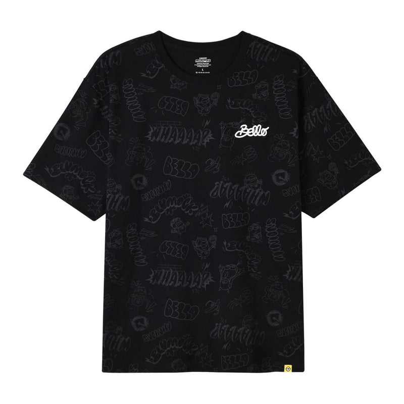 Giordano Men's Relaxed Fit Cotton-Poly Crew Neck Print Tee | Minion Collection - Premium Print Tee