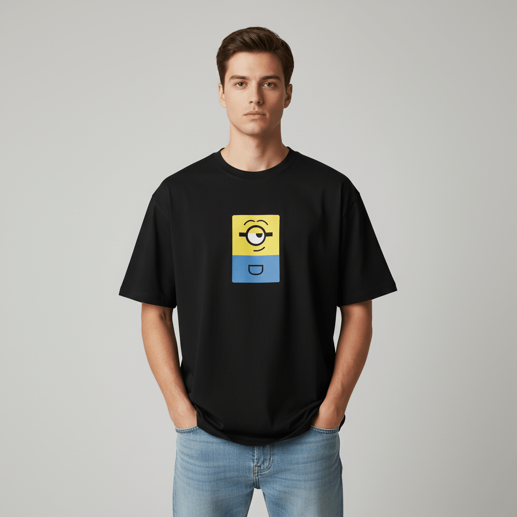 Men’S Relaxed Fit Cotton - Poly Crew Neck Print Tee | Minion Collection S - Shop Giordano