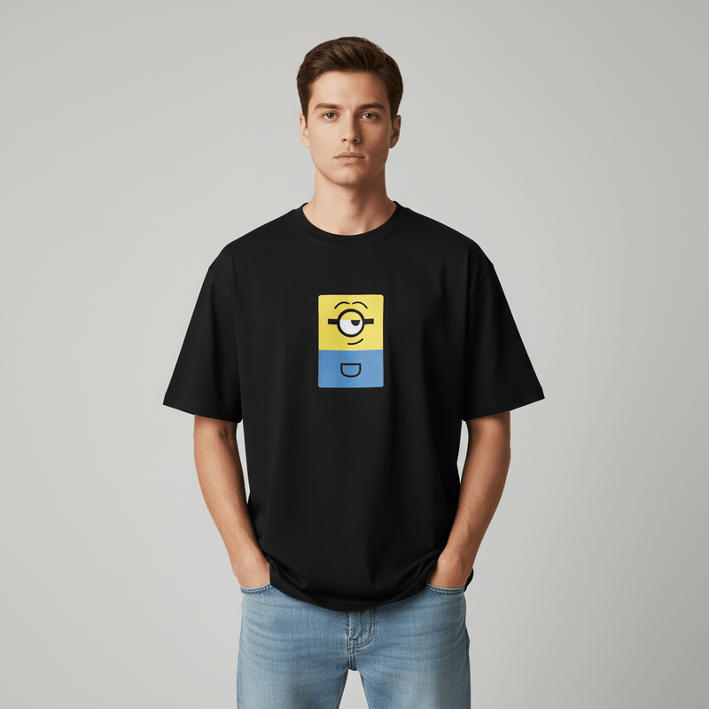 Men’S Relaxed Fit Cotton - Poly Crew Neck Print Tee | Minion Collection S - Shop Giordano