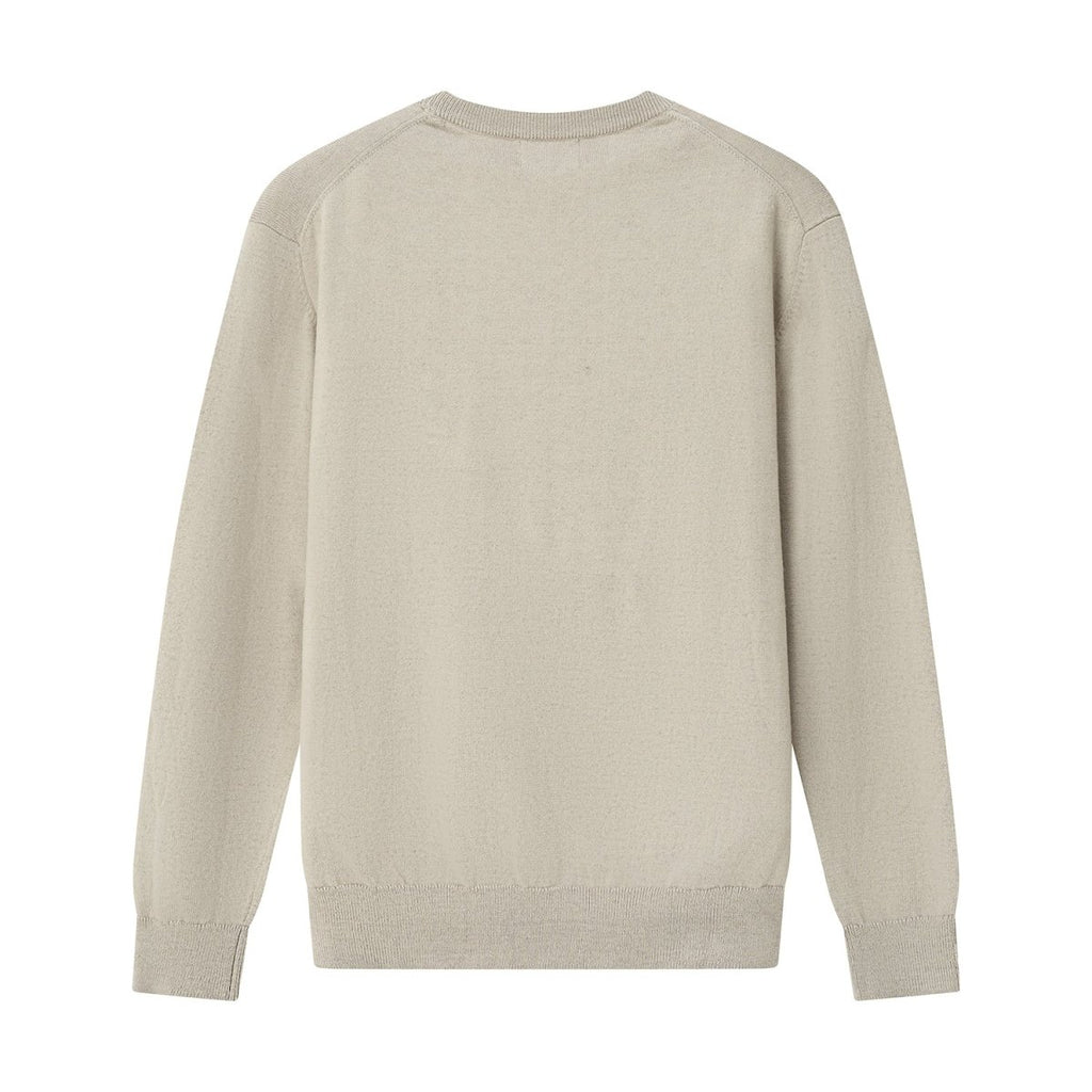 Men's Relaxed Fit Crew Neck Wool Blend Pullover S - Shop Giordano