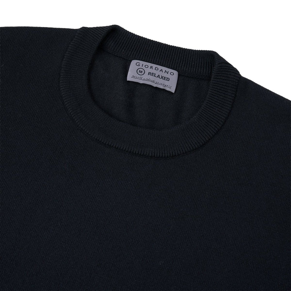 Men's Relaxed Fit Crew Neck Wool Blend Pullover S - Shop Giordano