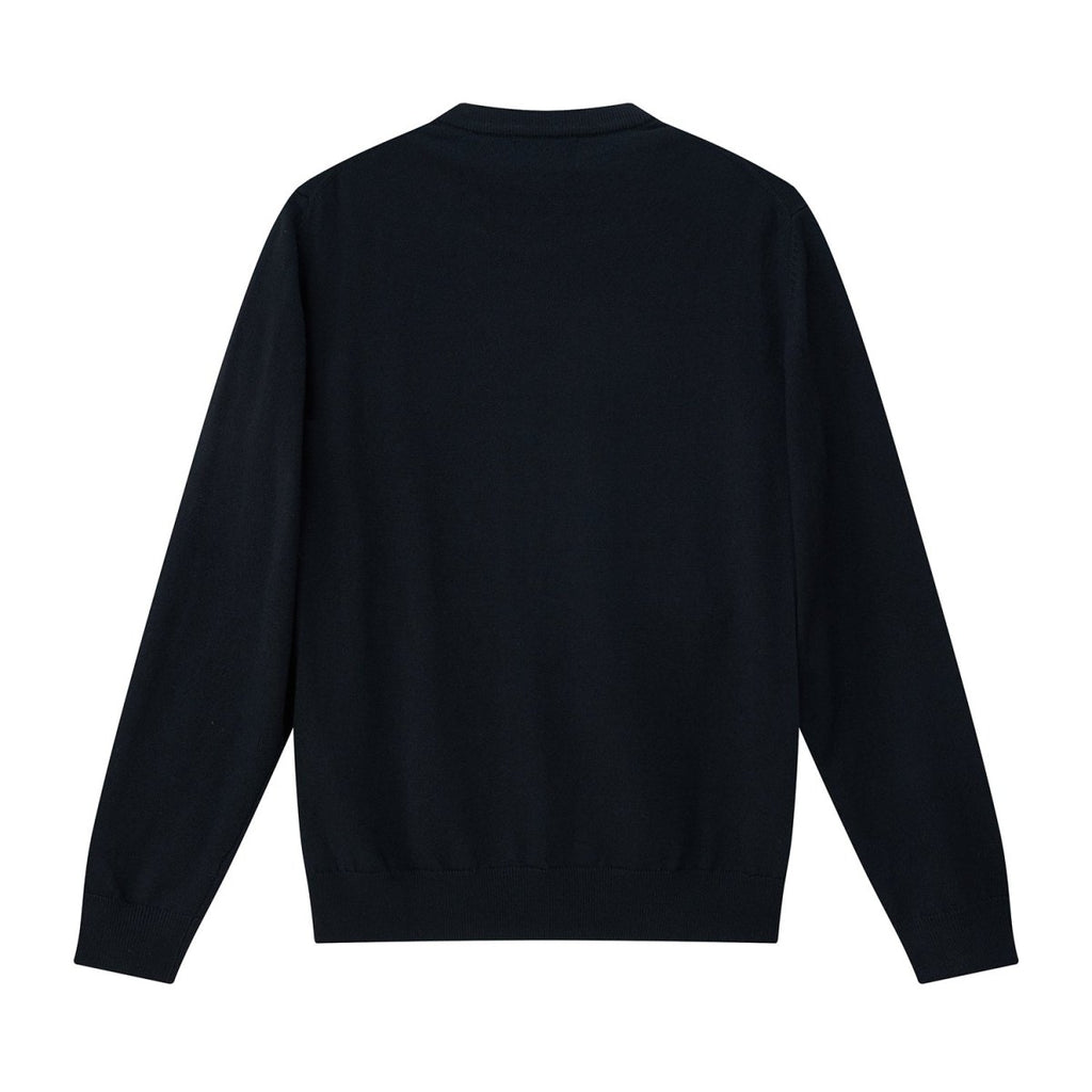 Men's Relaxed Fit Crew Neck Wool Blend Pullover S - Shop Giordano