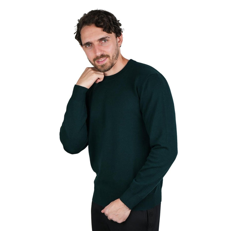 Men's Relaxed Fit Crew Neck Wool Blend Pullover S - Shop Giordano