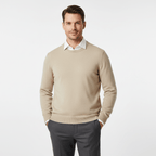 Men's Relaxed Fit Crew Neck Wool Blend Pullover S - Shop Giordano
