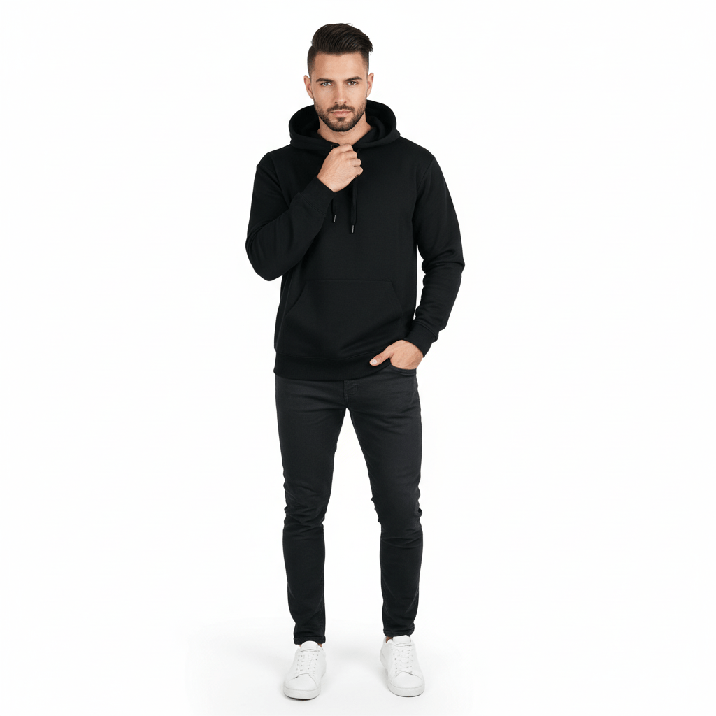 Men's Relaxed Fit French Terry Hoodie Sweatshirt S - Shop Giordano