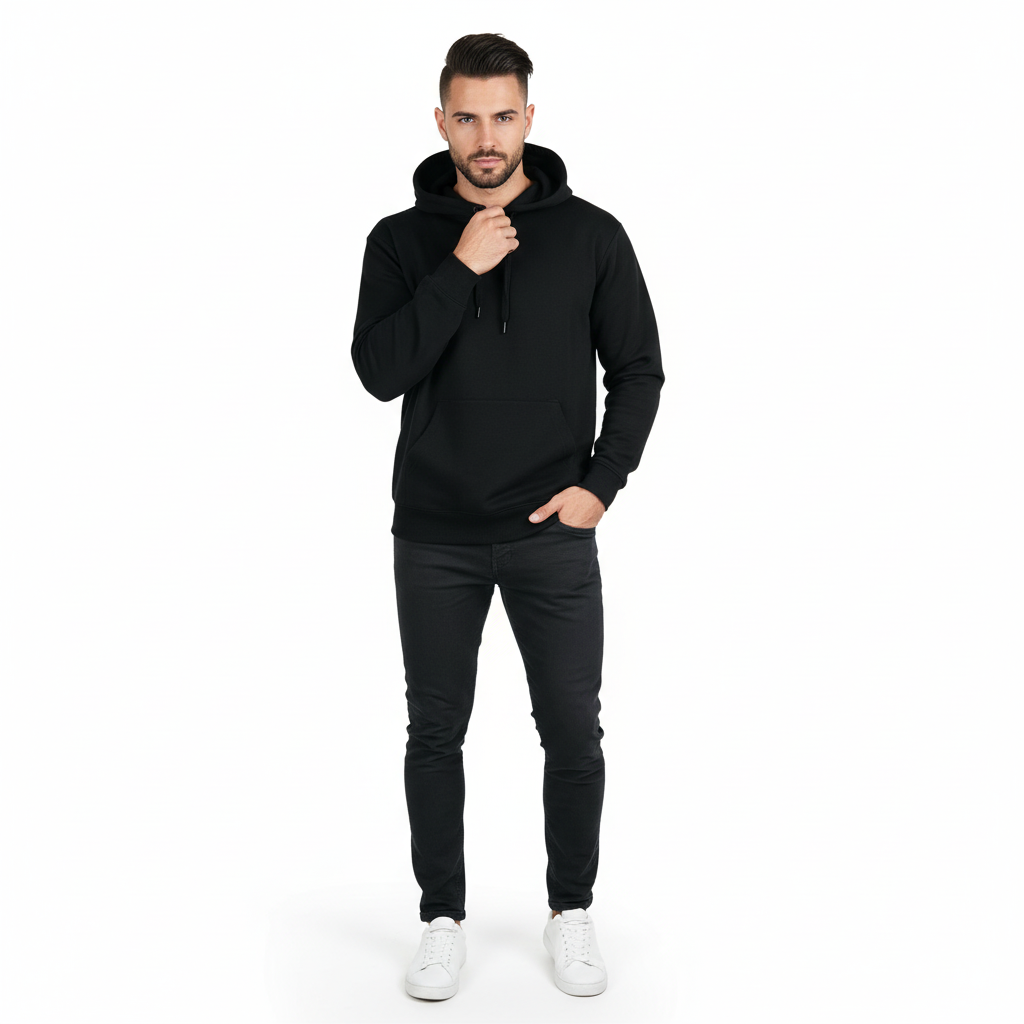 Men's Relaxed Fit French Terry Hoodie Sweatshirt