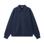 Men's Relaxed Fit Full - Zip Interlock Knit Jacket S - Shop Giordano