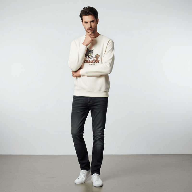 Men's Relaxed Fit Long Sleeve Tom & Jerry French Terry Sweatshirt S - Shop Giordano