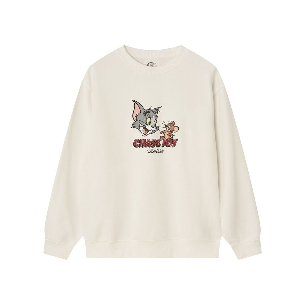 Men's Relaxed Fit Long Sleeve Tom & Jerry French Terry Sweatshirt S - Shop Giordano
