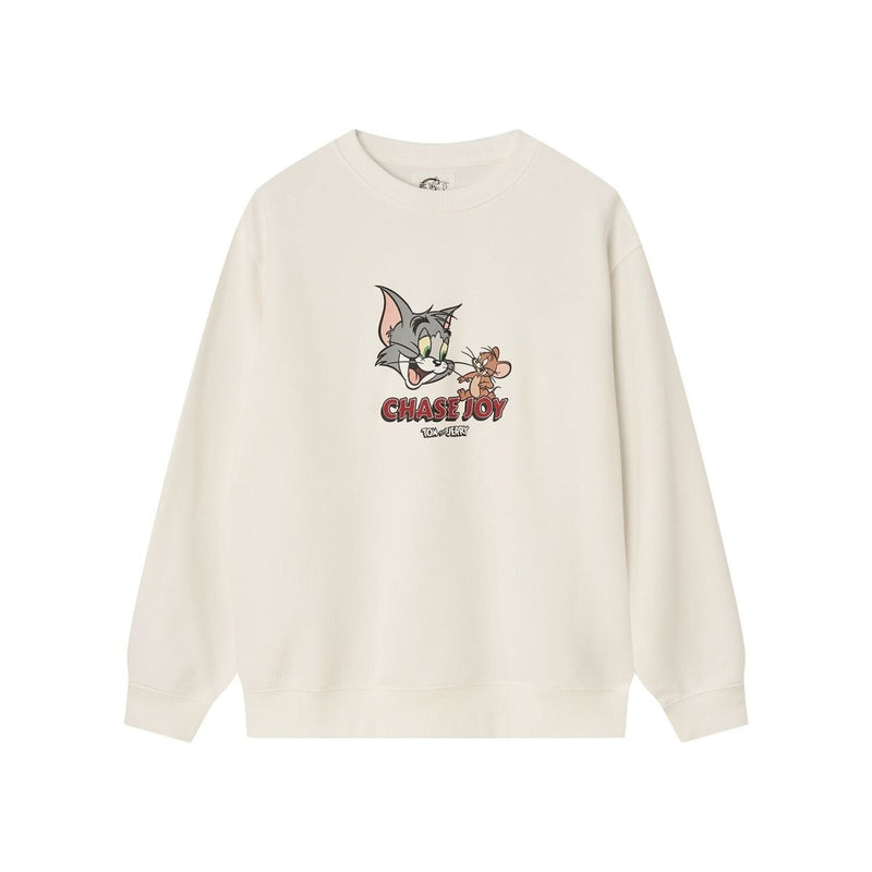 Men's Relaxed Fit Long Sleeve Tom & Jerry French Terry Sweatshirt S - Shop Giordano