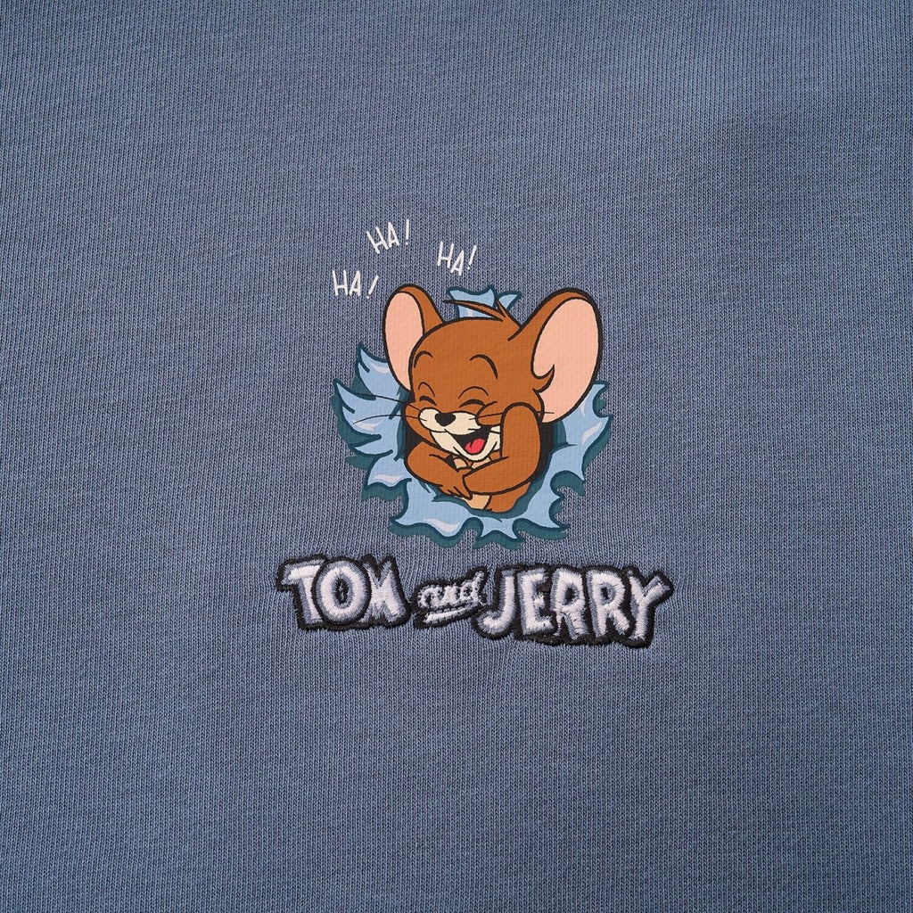 Men's Relaxed Fit Long Sleeve Tom & Jerry French Terry Sweatshirt S - Shop Giordano