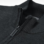 Men’S Relaxed Fit Mock Neck Half - Zip Textured Sweater S - Shop Giordano