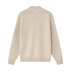 Men’S Relaxed Fit Mock Neck Half - Zip Textured Sweater S - Shop Giordano