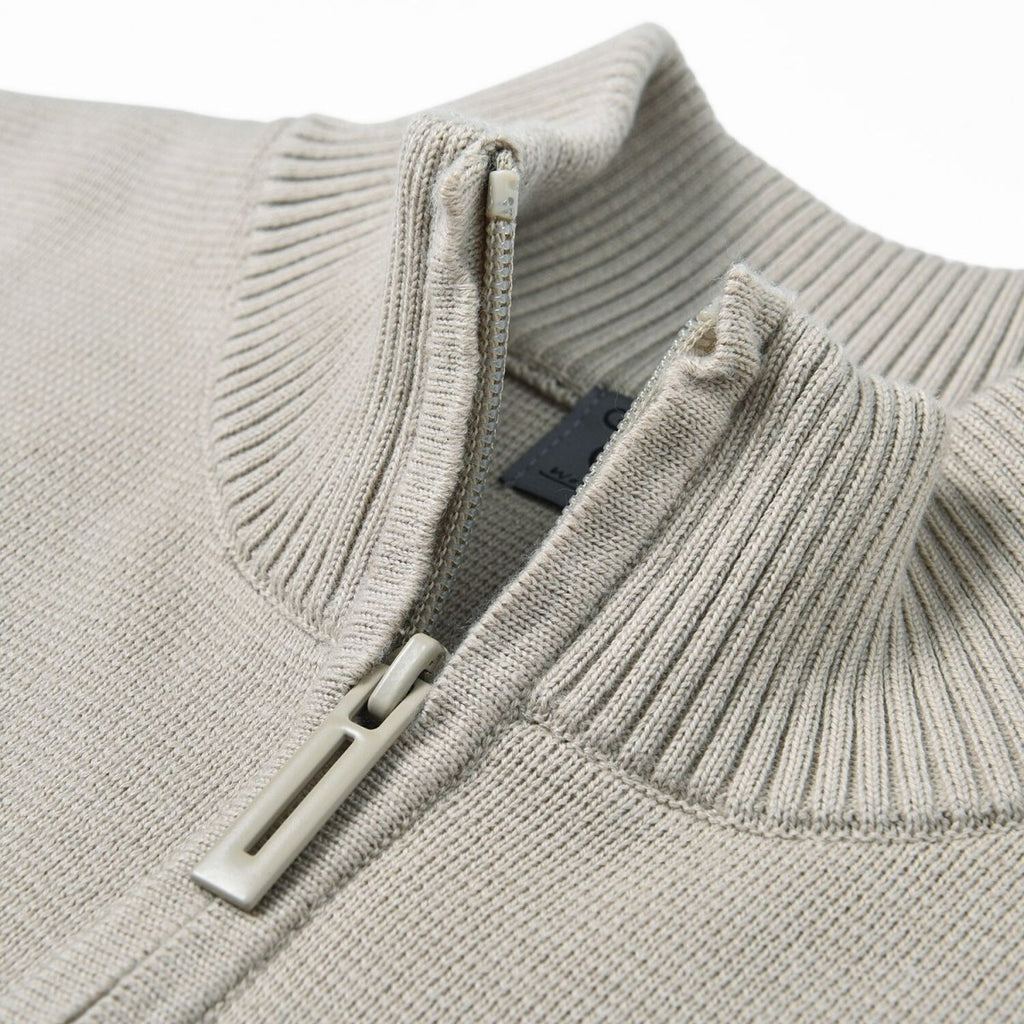 Men’S Relaxed Fit Mock Neck Half - Zip Textured Sweater S - Shop Giordano