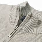 Men’S Relaxed Fit Mock Neck Half - Zip Textured Sweater S - Shop Giordano
