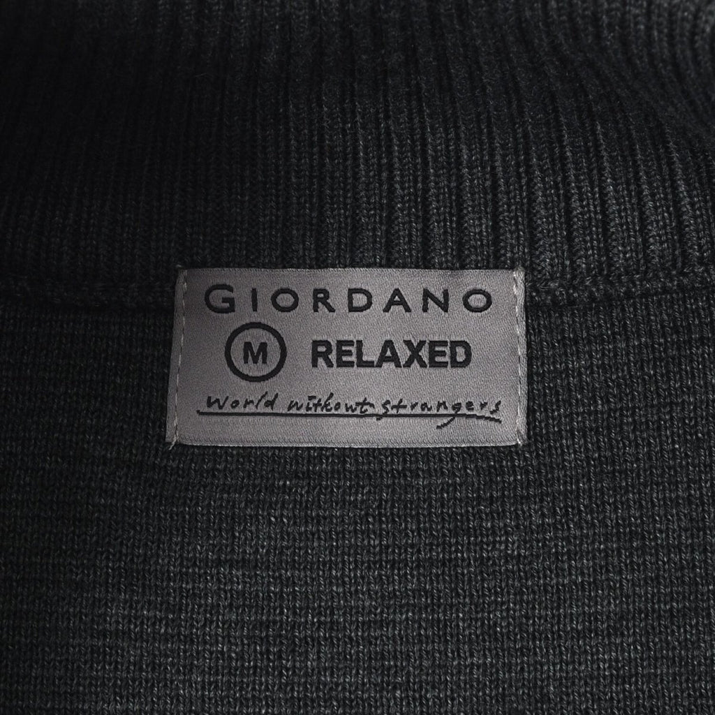 Men’S Relaxed Fit Mock Neck Half - Zip Textured Sweater S - Shop Giordano