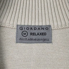 Men’S Relaxed Fit Mock Neck Half - Zip Textured Sweater S - Shop Giordano