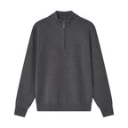 Men’S Relaxed Fit Mock Neck Half - Zip Textured Sweater S - Shop Giordano