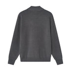 Men’S Relaxed Fit Mock Neck Half - Zip Textured Sweater S - Shop Giordano
