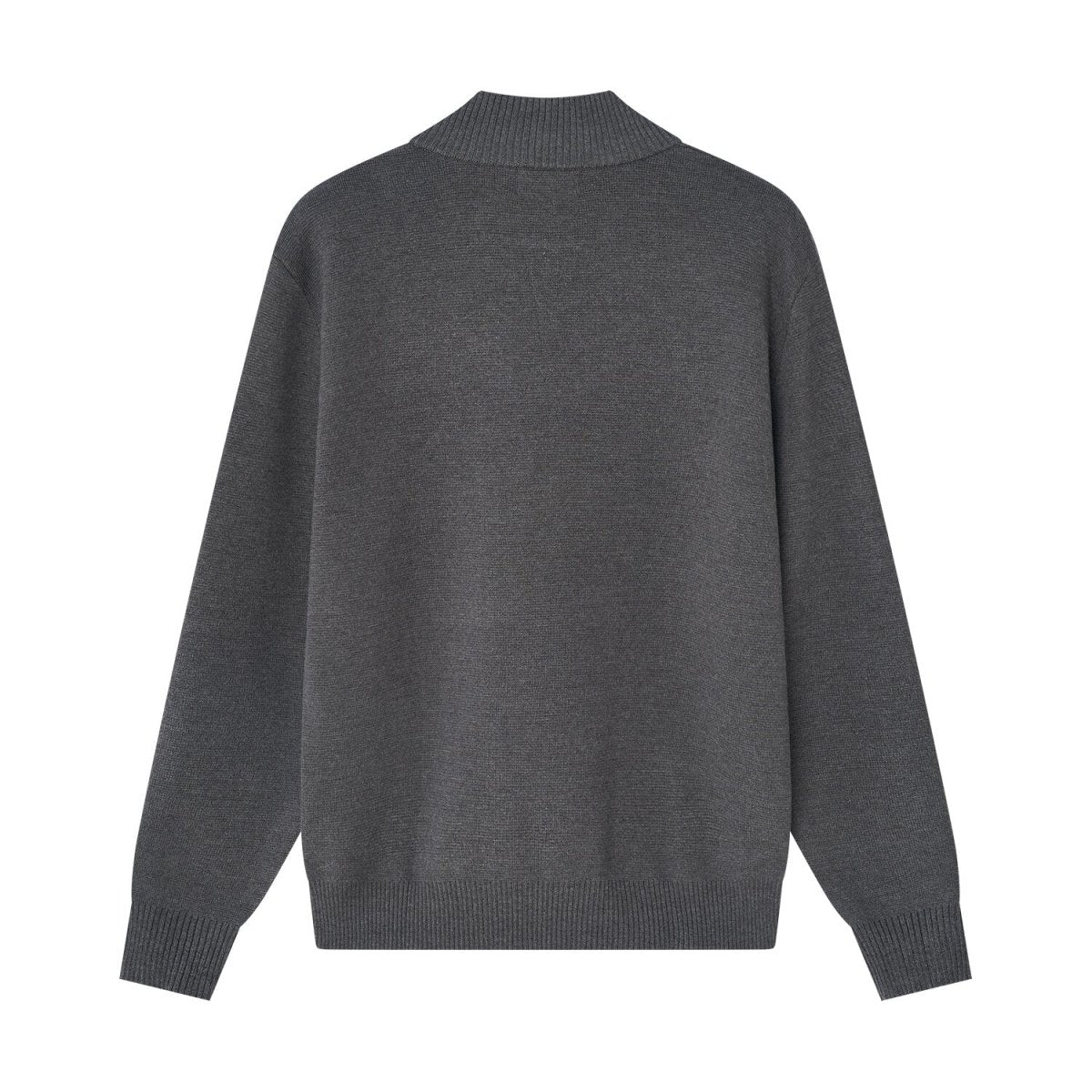 Men’S Relaxed Fit Mock Neck Half - Zip Textured Sweater S - Shop Giordano