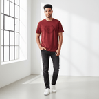 Giordano Men's Relaxed Fit Printed Crew Neck Cotton Jersey Tee - first_variant_option_2 Premium Print Tee for Giordano