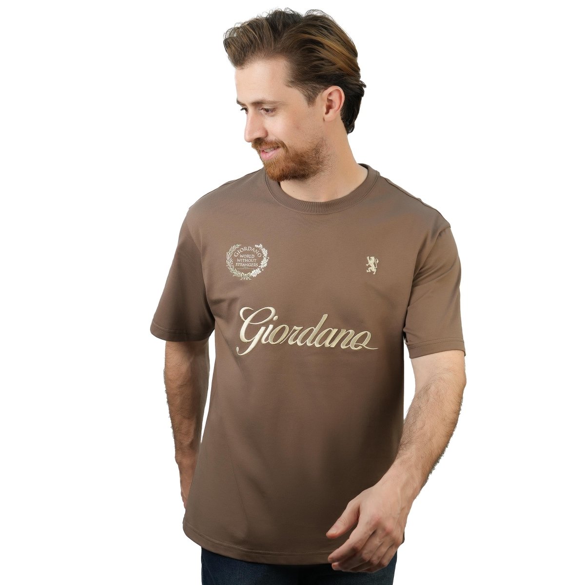 Men’S Relaxed Fit Printed Crew Neck Cotton Jersey Tee S - Shop Giordano