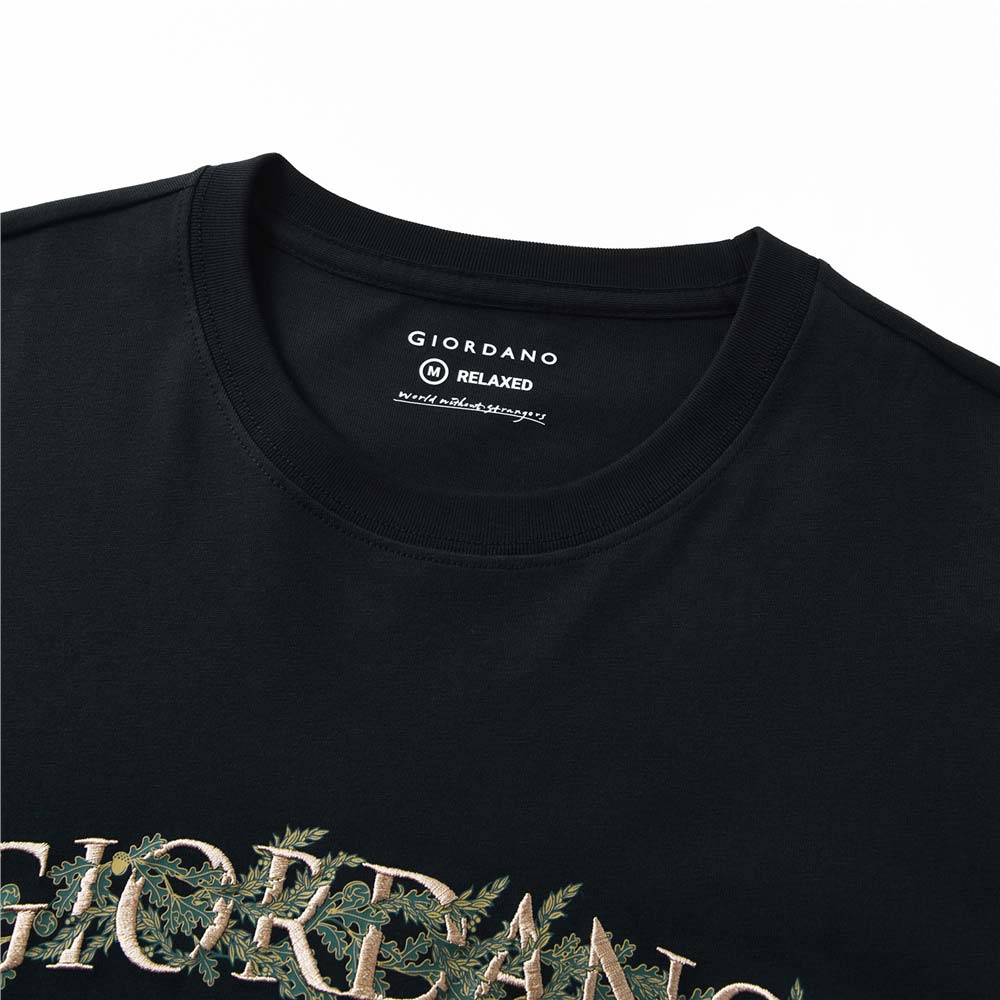 Men’S Relaxed Fit Printed Crew Neck Cotton Jersey Tee S - Shop Giordano