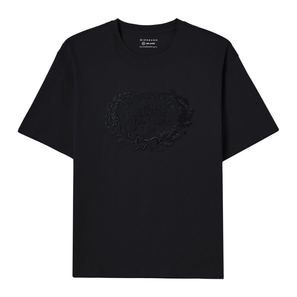 Men’S Relaxed Fit Printed Crew Neck Cotton Jersey Tee S - Shop Giordano