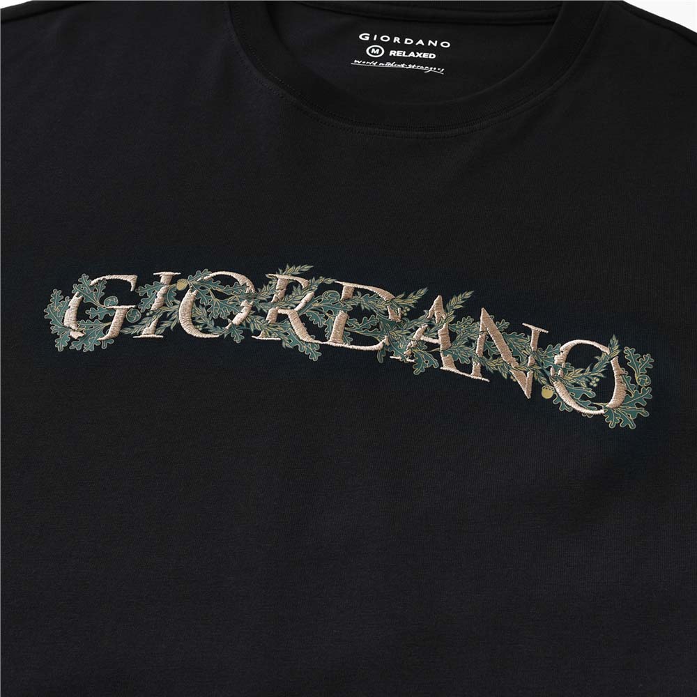 Men’S Relaxed Fit Printed Crew Neck Cotton Jersey Tee S - Shop Giordano