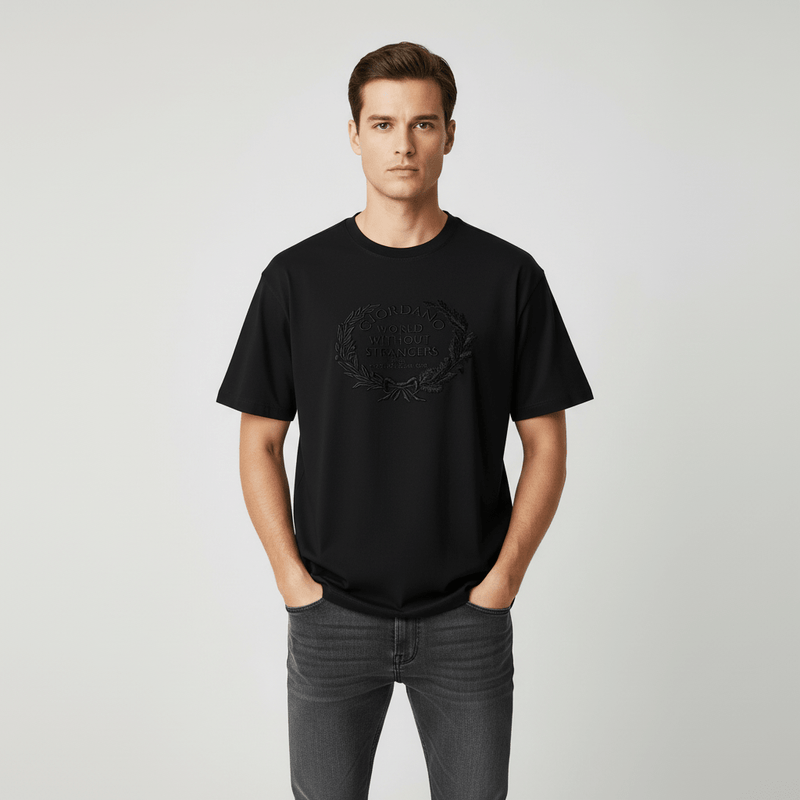 Men’S Relaxed Fit Printed Crew Neck Cotton Jersey Tee S - Shop Giordano