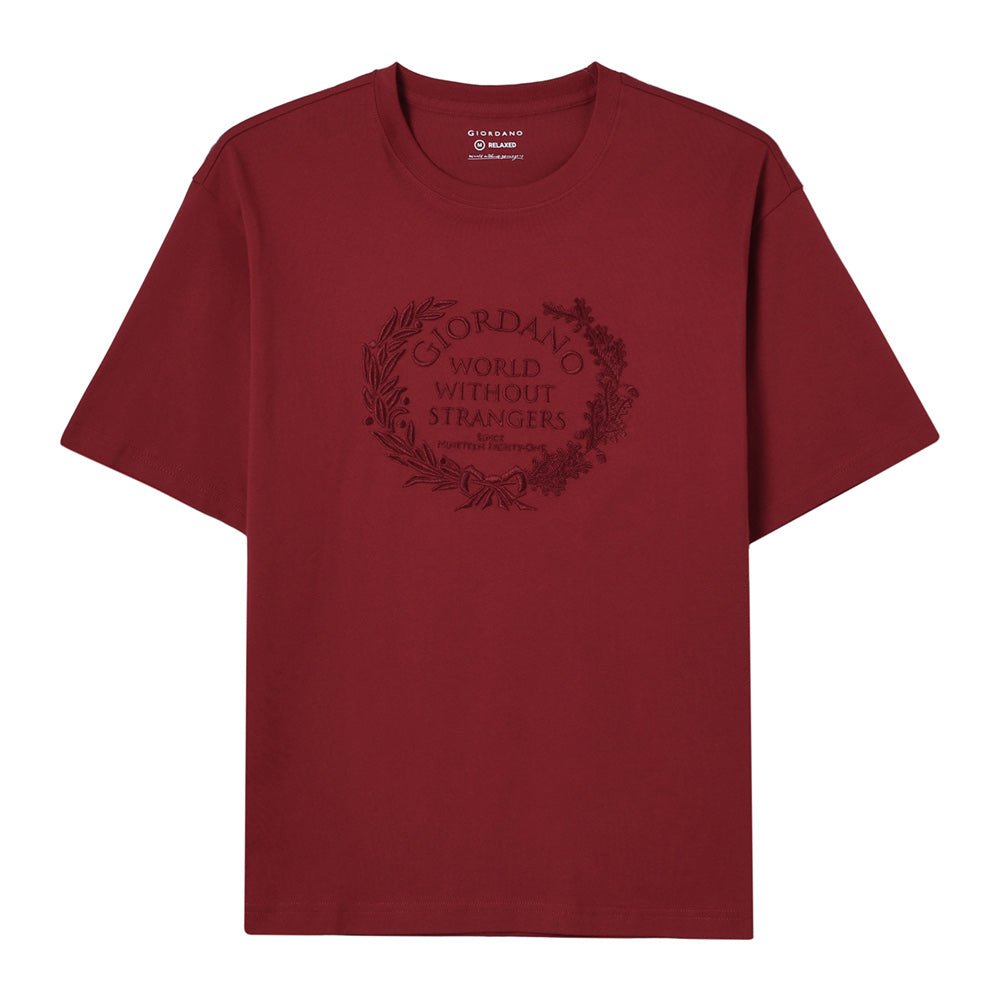 Giordano Men's Relaxed Fit Printed Crew Neck Cotton Jersey Tee - first_variant_option_2 Premium Print Tee for Giordano