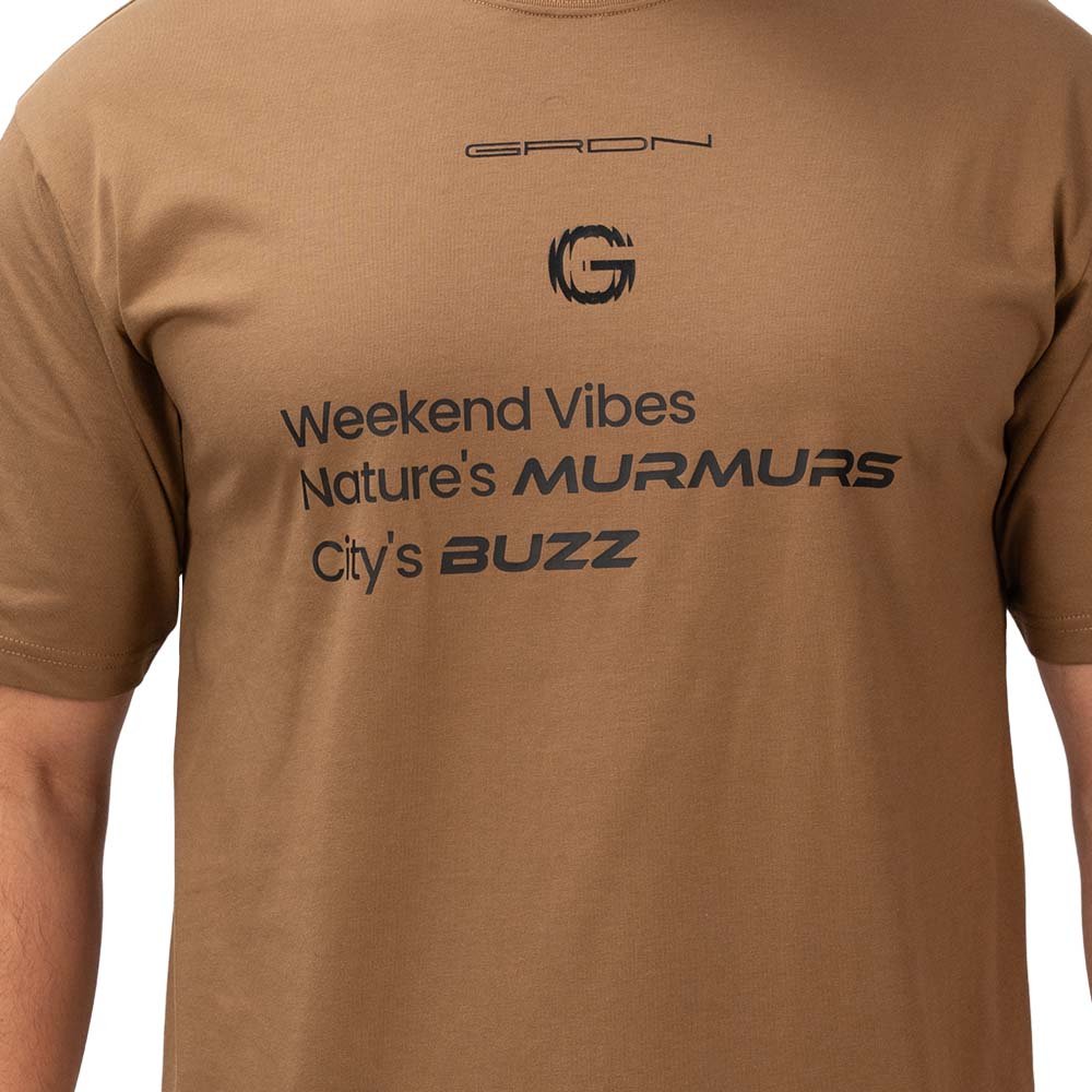 Men's Relaxed Fit Printed Crew Neck Cotton Tee S - Shop Giordano