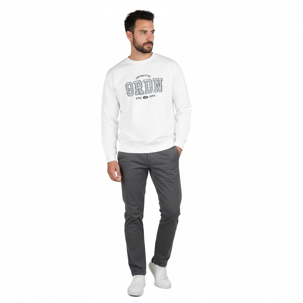 Men's Relaxed Fit Printed French Terry Pullover