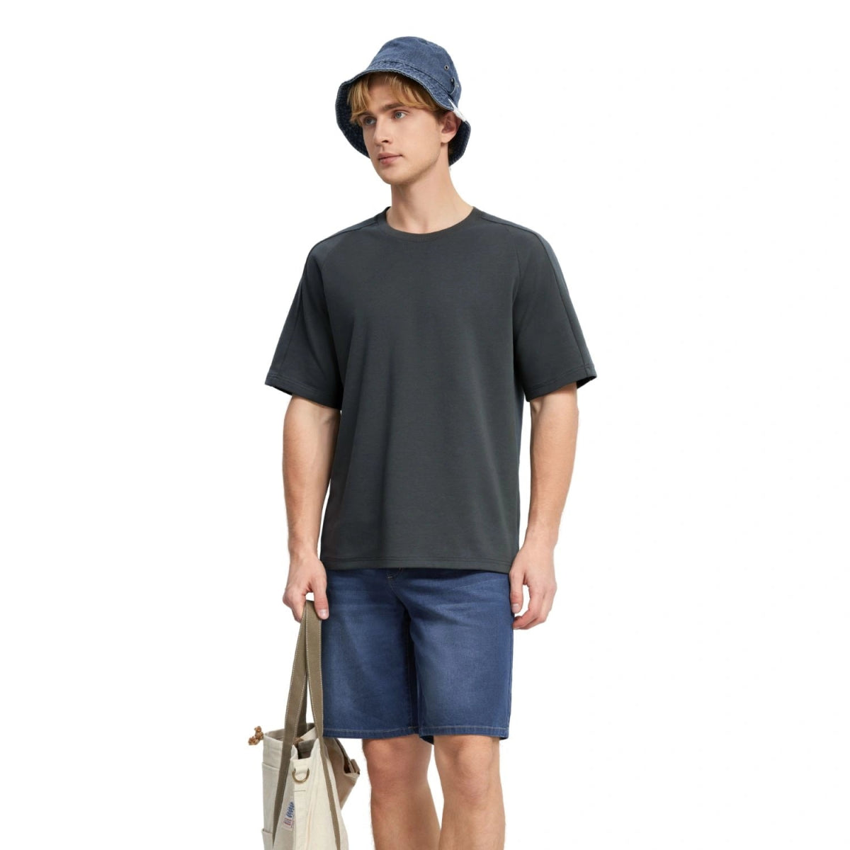 Men's Relaxed Fit Raglan Sleeve Tee S - Shop Giordano