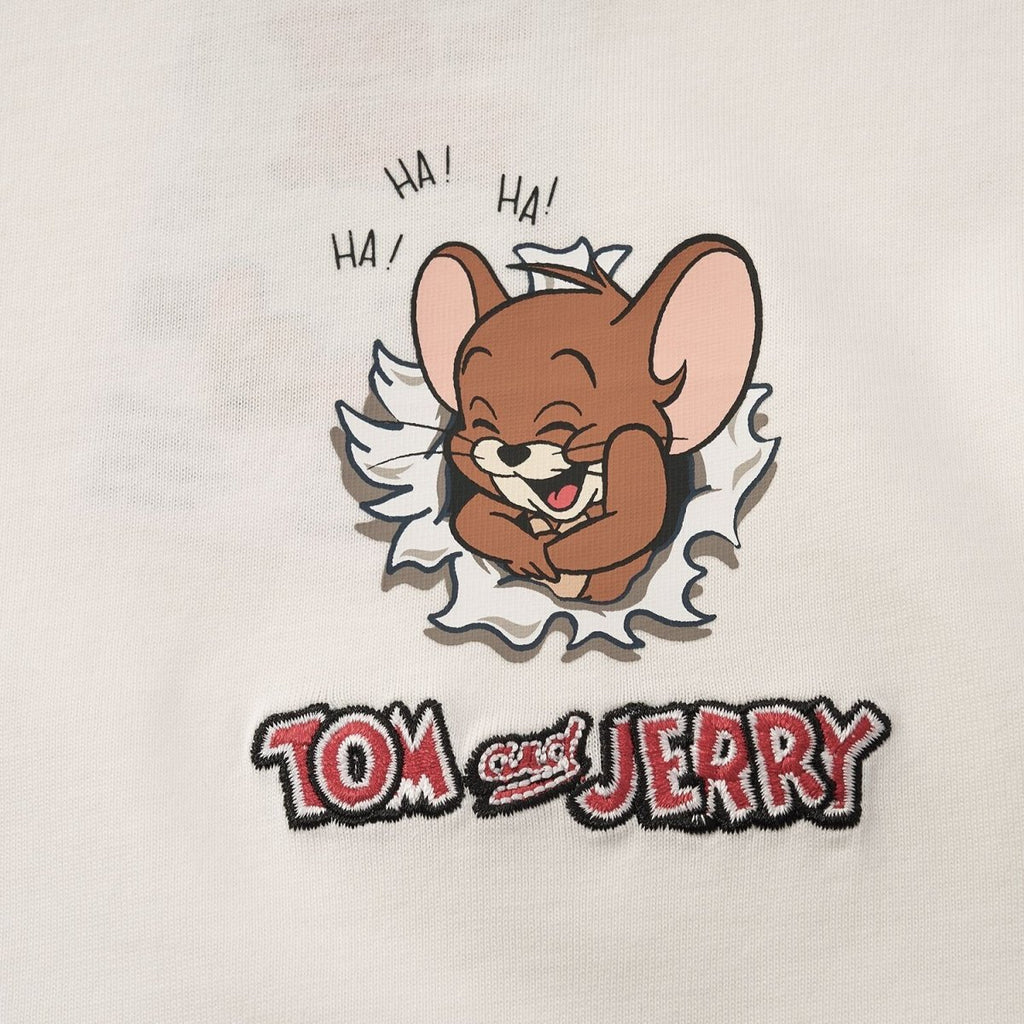 Men's Relaxed Fit Short Sleeve Tom & Jerry Cotton Graphic Tee S - Shop Giordano