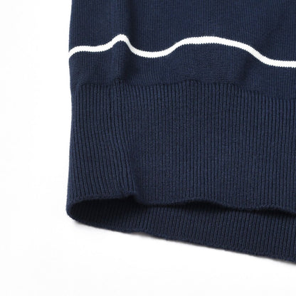 Men's Relaxed Fit Striped Crew Neck Cotton Sweater - Giordano