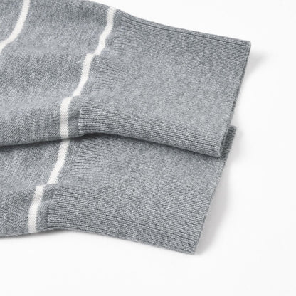 Men's Relaxed Fit Striped Crew Neck Cotton Sweater - Giordano