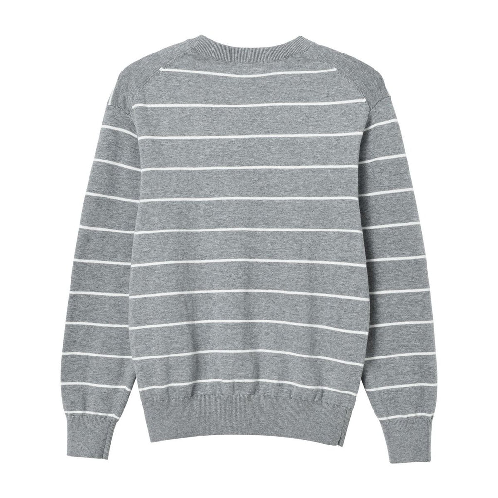 Men's Relaxed Fit Striped Crew Neck Cotton Sweater S - Shop Giordano